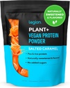 LEGION Plant + Vegan protein pulver, ris og pea, plantebasert protein blanding. Glutenfri, GMO Gratis, Naturlig søtt og smakfullt, 20 Serveringer, 2 Lbs (saltet karamell)