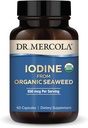 Dr. Mercola jodin fra organiske havfôr, 650 mcg per servering, 30 serveringer (60 kapsler), kosttilskudd, Thyroid og energi støtte, ikke-GMO, USDA organisk