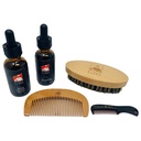 G.B.S Alt naturlig beared Grooming sett - Inkluderer Wooden Beard Comb, Travel Beard Brush, og Mustache Comb - Perfekt for ethvert hår tekstur