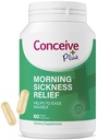 CONCEIVE PLUS Morgensykhet Relief - ren tørket Ginger pulver - Relief fra kvalme, bevegelse og mageforstyrrelse under svangerskap - essensielt for forventet mamma - ikke-GMO - 60 Vegan Kapsler