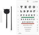 Eye Chart Snellen Øye Chart Wall ChartSnellen 10 føtter Charts for Øye eksamener Øye med feste klistremerke 9 X 14 inches med Øye occluder og peker 4 festelapper