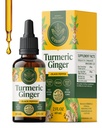 HERBAMAMA Turmeric Curcumin og Ginger Supplement - Vegansk immunforsvar blanding med flytende Ginger Root,Turmeric & Black Pepper Extract - Ikke-GMO, alkohol & sukkerfri immunitetsdråper
