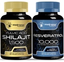 WELLNESS LABSRX Resveratrol kapsler med Shilajit ren Himalayan kapsler
