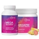 Microbiome Labs MegaSporeBiotic (60 Kapsler) + MegaPre (5.5 oz pulver) Probiotiske Prebiotiske Bundle - Spore-basert Probiotika med Prebiotic Fiber pulver