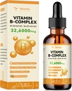 Vitamin B kompleks flytende med vitamin B1, B2, B3, B5, B6, B7, B9, B12-2 Fl. Oz.