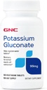 GNC Kalium Gluconate 99 mg, 100 tabletter, støtter normal muskelfunksjon