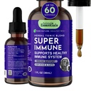 Animal Essentials Super Immune For Hunde & Cats - Immune System Support Supplement, Echinacea, Eleuthero, Olive Leaf Extract, Flytende Drops - 1 Fl Oz