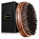 BFWood Boar Bristle Skjeggbørste - svart tre Walnut Militær stil, menns tre Mustache børste