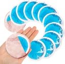 Små runde ispakker for skadeskader, 12 pakke myke kosmetiske ispakker for ansikt, reusable Hot Cold Gel Pack Circle Cold Compress med 2 Wrap for smertelindring, Toothaches, Brystkirurgi, Visdom tenner