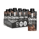 OWYN Pro Elite Vegansk høyproteinshake, sjokolade, 32g Plantebasert protein, med fiber, prebiotika, supermat Grønn, trening og gjenoppretting, 0g Netto karbohydrater, null sukker, keto (12 Pack)