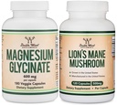 Velvære Støtte Duo - Magnesium Glycinate og Lions Mane å støtte generell helse og kognisjon