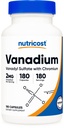 Nutricost Vanadium + Chromium 2 mg 180 Vegetariske kapsler - Glutenfri, ikke-GMO - Vanadium Supplement