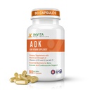 INVITA ADK - Vitaminer A1, vitamin D3 5000 IU & K2 MK7 Supplement - Legeformulert bein & immunsystem støtte - Glutenfri, ikke-GMO - 90 vegetariske kapsler for menn og kvinner