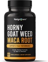 Natgrown Horny Goat Weed og Maca Root Extract Supplement for menn og kvinner (Epimedium Extract, Hornygoatweed) Vegan Capsules - 60 Ct