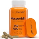 Hesperidin 1000mg, 240 kapsler (4 måneders forsyning), støtter kardiovaskulær helse, blodtrykk og sirkulasjon, immunstøtte, Potent antioksidant og vaskulær funksjon fordeler, laget i USA