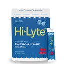 Hi-Lyte Electrolytes + Protein Quick Sticks Crisp Apple, 16 Serveringer - Natrium, Kalium, Whey Protein - Keto Vennlig - 5g Protein, No Sukker