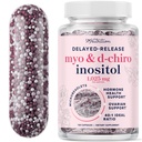Myo-Inositol & D-Chiro Inositol for hormonbalanse for kvinner | Mikrobeadlets å regulere menstruell syklus og støtte ovarian helse | 40:1 Ratio Myo & D Chiro | Ikke-GMO | 120 Ct (2 måneders forsyning)