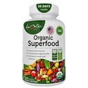 Organic Superfood Grønn frukt og grønnsaker kompleks - kosttilskudd med 14 Grønn og 14 Frukt og grønnsaker med Alfalfa rik på antioksidant organiske ingredienser ikke-GMO 60 Kapsler