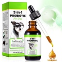Probiotika for hunder,3-i-1 hundeprobiotika,Dog probiotika for digestiv støtte, hundeprobiotiske kosttilskudd,Pet-probiotika for hunder, flytende probiotika for hunder