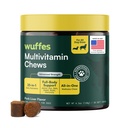 Wuffes 23-i-1 Hund Multivitamin Supplement for Hip & Joint, Hud & Coat og immunsystem støtte med Omega 3, jern, sink, vitamin C - Mineraler og vitaminer for eldre hunder og valper - 30 Soft Chews