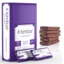 timbar Protein Bars 12 Pack 12g Protein & 9g Fiber Plante Basert- Energi og Nut Bars | Glutenfri, Ikke-GMO, Dairy Gratis, Sunn on-the-Go Snack & Måltid Erstatning (12 Pakker, Sjokolade Brownie)