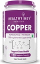 Ernæring Chelated Copper Gluconate - Høyt biotilgjengelig skjema - Ikke-GMO, Glutenfri -120 Veg. Kapsler