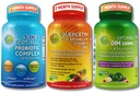 Vegan Hormonal, Immun & Gut Health Support Bundle – Quercetin 500mg med Bromelain, Sink & Vitamin C + DIM 200mg med BioPerine + 3-i-1 Probiotic 50 milliarder CFU med Digestive Enzymer & Prebiotika