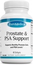 EuroMedica Prostate og PSA Support - Kosttilskudd for sunn prostata og hormonbalanse - Herbal Supplement med curcumin, gurkemeie essensiell olje og kornfrøekstrakt - 60 Softgels