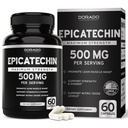 Epicatechin Extract 500 mg Per Serving (60 kapsler) Myostatin Inhibitor, Myostatin Blocker for Lean Muscle, Nitric Oxid, Stamina & Endurance - Ikke GMO, Vegansk Supplement & tredjepart testet