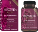 Reservasjon Beauty Resveratrol Plus+ 500 mg - Rapid-Resveratrol kapsler med Quercetin for immunsystem, hjerne helse og cellulære helse - Glutenfri & Vegan - 30 Veggie Kapsler