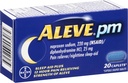 Aleve PM Caplets, Naproxen Natrium 220 mg (NSAID)/difenhydramin HCl 25 mg, smertefri/Nighttime Sleep-Aid, ikke-habitforming, 20 Tel.