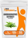 BulkSupplements.com Andrografi Extract Powder - Andrographis Paniculata, Herbal Supplement - Glutenfri, 1g per servering, 500g (1,1 lbs) (Pack of 1)