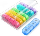 Ukelig pilleorganisator 7 dag 4 ganger om dagen, ZIKEE store daglige reisepille boks tilfelle for piller, vitaminer, fiskeoljer, kosttilskudd (clear)
