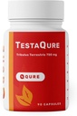 TestaQure Testosteron Supplement for menn - Testosteron Booster øker mannlig styrke og muskelmasse - Stamina, utholdenhet, energi og humørforsterker - 90 kapsler Vegan & soya-fri
