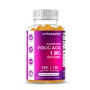 Vitamatisk Folsyre Gummies 1000 mg (1 mg) - en essensiell prenatal vitaminer for mamma og baby - vitamin B9-120 Vegan Gummies (1)
