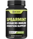 210 kapsler - Spearmint Supplement med Olive Leaf, Ginger Root, Black Pepper og mer - Kombinert Formel for Digestion Helse, Respiratorisk Helse, Immunitet og Positiv Mood Support