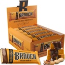 Braven Bar sjokolade Caramel Nut Energy Bars (1.59 oz, pakke med 20) – Energi Chews med 5g Protein – On-the-Go Energi Snacks for løping, fotturer og idrett - Glutenfri Snacks for elastisk energi Boost
