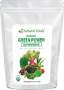 Z Natural Foods Organic Greens Superfood Powder - Barley Grass, Wheatgrass, Spirulina, Spinach, Broccoli, Alfafa Leaf, Beet Root, Tomato, Dulse & Moringa - Rå Vegansk Glutenfri - 5lbs