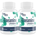 Liposomal L-Theanine 500mg, Kompleks med GABA 200mg & magnesium 100mg, Ekstra styrke Supplement for ro, avslapping og fokus, Glutenfri - 120 kapsler