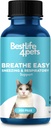 Cat andningskomfort Supplement - Naturlig puste Easy Feline Support for alle sesonger, Bussing, Avslappende Nasal Stuffiness og Sneezing - 400 Odorless, Nem-to-Administra Smakløse piller