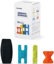 Fleksibel Fabric Bandages med ikke-stick pad, Latex gratis, Rainbow farger kleslig bandasje førstehjelp sårbehandling for kutt, Scrapes, Blister, Assorterte størrelser, 50 greve
