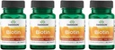 Swanson Biotin - Tidsstyrt 10 000 mcg 60 tabs (4 pakke)
