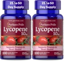 Puritan Pride Lycopen, Supplement for prostata og hjertehelse støtte* 10 Mg Softgels, 100 greve (pakke på 2)