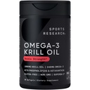 Idrettsforskning Krill Olje Supplement med EPA & DHA Omega 3, Fosfolipider & Astaxanthin fra Antarktis krill - Høyeste konsentrasjon av krillolje for menn og kvinner - 1000mg, 30 Softgel Kapsler