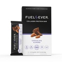 Drivstoff 4 Ever Collagen Protein Bars ® 14G Protein, Glutenfri, Dairy Free, Ingen Stevia eller kunstige ingredienser lagt til, søt med honning ® Sjokolade Almond Flavor (Box of 12)