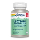 SOLARAY Lipotropic 1000 Plus med Betaine HCl & høy styrke B-6, sunn dialyse, energi, og fettmetabolisme støtte, Lipotropic Complex Plus Aloe Vera, 60 dagers garanti, 30 serveringer, 180 kapsler