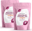 VoomVaya Spar 10% på Menopause støtte te 2-Pack Bundle - Naturlig Menopause Relief for kvinner w/Red Clover & Black Cohosh - Natt Sweats & Hot Flashes Relief - Peach Flavor - 90 Teabags