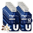 UCAN Edge Energy Gel Shots, Vanilla Latte + Koffein (12, 2 Ounce Packets) for løping, trening, trening, treningsøkter, trening, Sykling, Crossfit | Sugar-free, Vegan, & Keto Vennlig energi