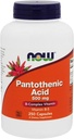 Nå Mat Pantotensyre, 250 caps / 500 mg (pakke på 2)