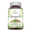 Amazing India Natural Ashwagandha | 500 Mg Per Serving | Veggie kapsler | Ikke-GMO | Glutenfri | laget i USA (250)